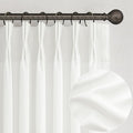 PleatedDrapes White Linen 102 Inch Long Curtains by PleatedDrapes