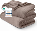 Bedsure GentleSoft Fleece Bed Blankets Queen Size Mocha Brown by Unknown