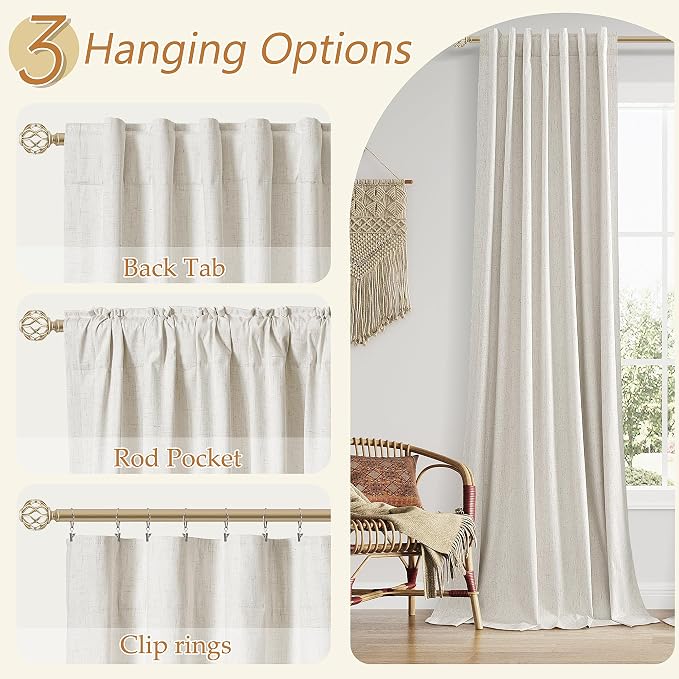 Boho Blackout Curtains 72 Inch Length 2 Panels Set - Image 6