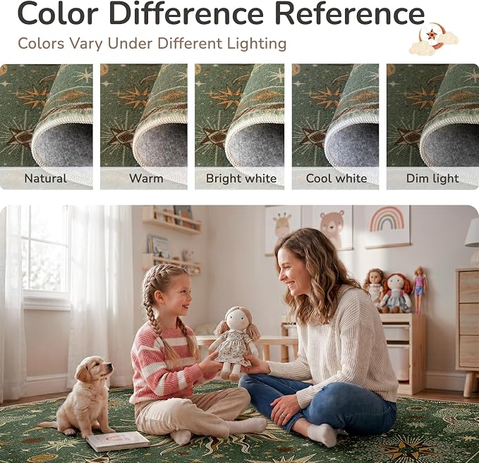Vacuum-Friendly, 5x7 Washable Area Rug - Image 8