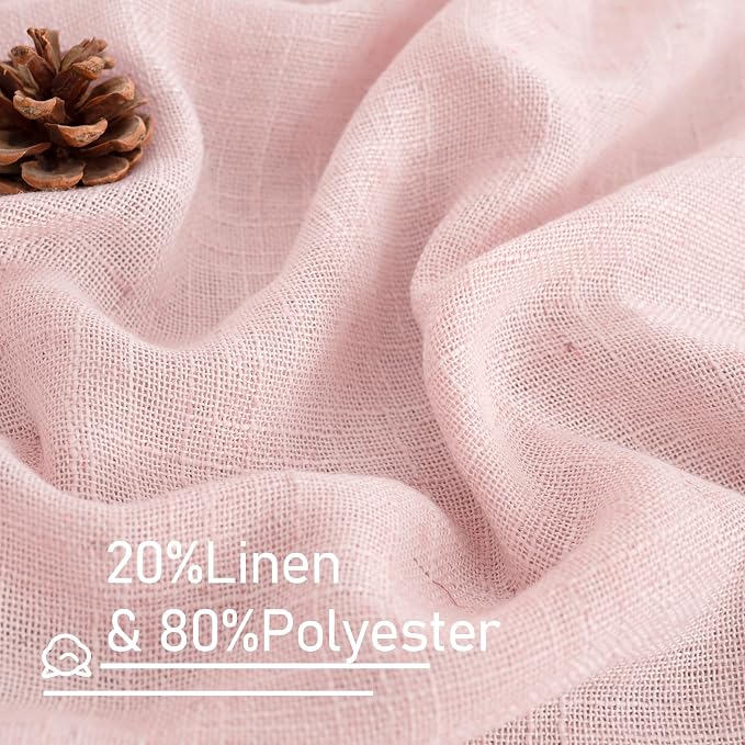 Short Window Sheer Linen Curtains 30 Inch Length - Image 2