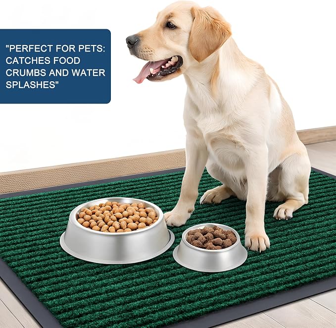 OLANLY 2-Pack Front Door Mats 71x47, Waterproof Heavy-Duty Doormats | Green - Image 6