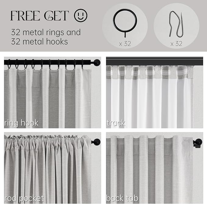 Extra Wide Total Blackout 96 Inch Curtains 70 Inches Wide - Image 5
