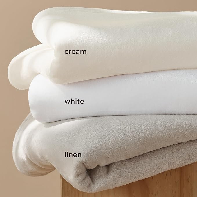 Bedsure GentleSoft Fleece Bed Blankets Full Size Cream - Image 4