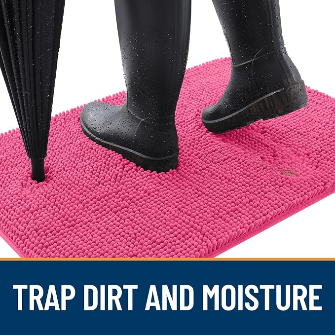 OLANLY Dog Door Mat for Muddy Paws 45x27, Super Absorbent Chenille Mud Mat | - Image 2