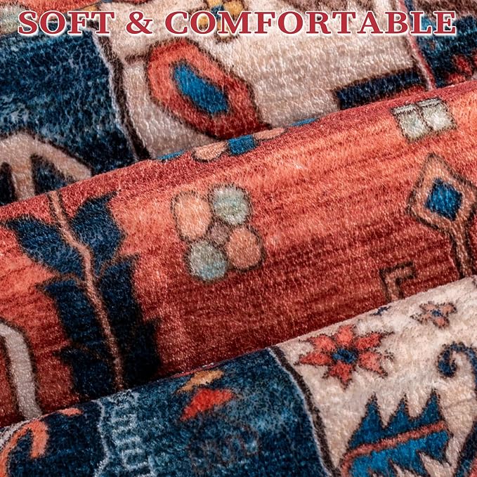 SERISSA 6x9 Washable Non Slip Boho Area Rug - Image 6