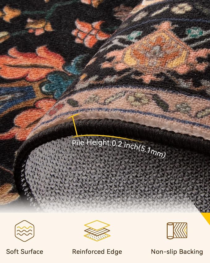RELEANY Washable Area Rug, Square 10'x10', Water Repellent, Pet Friendly - Image 2