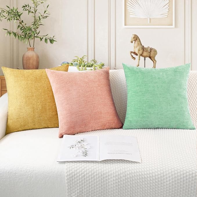 CaliTime Decorative Couch Throw Pillow Covers 18 X 18 Inches Grey Green | Pack - Image 5