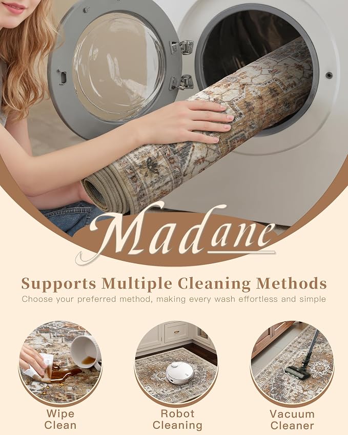 Madane Washable Runner Rugs 2x10 Long - Image 8