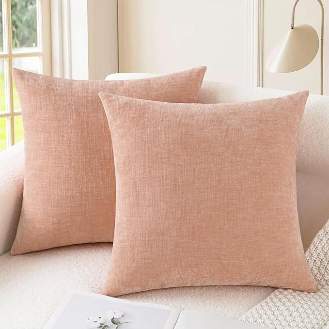 CaliTime Decorative Couch Throw Pillow Covers 24 X 24 Inches Dusty Pink | Pack by CaliTime