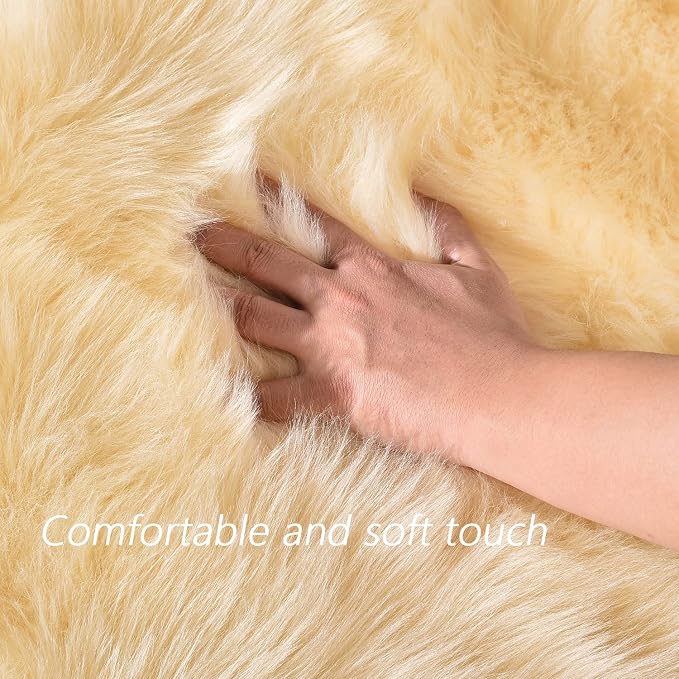 Latepis Yellow Fluffy Circle Rugs - Image 4