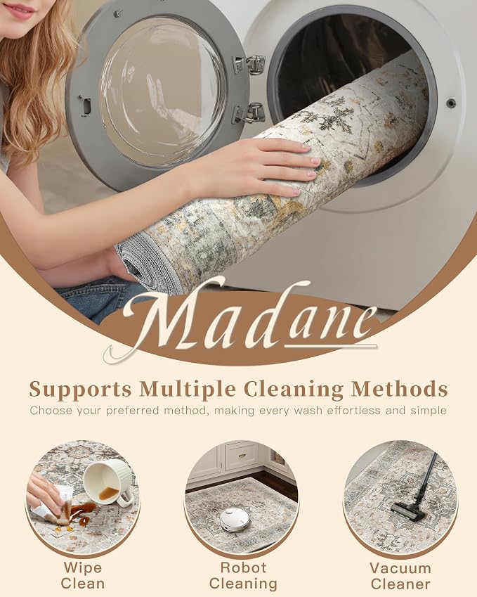 Madane Washable Runner Rugs 2x10 - Image 8