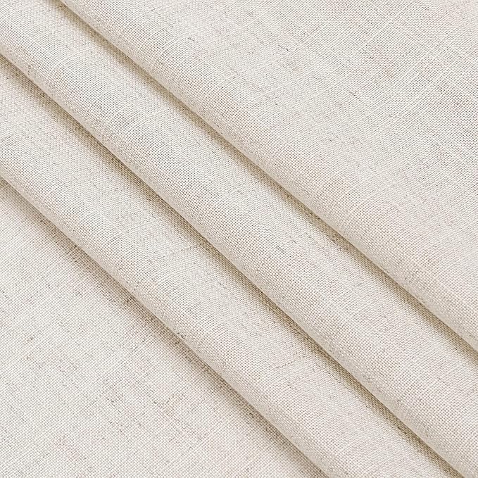 Beige Linen Curtains for Kitchen Windows Over Sink - Image 5