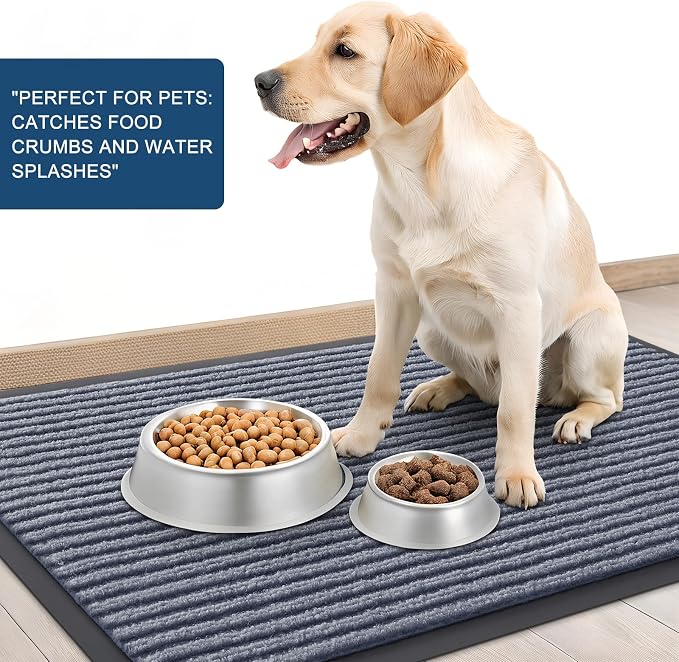 OLANLY Front Door Mat 35x30, Waterproof Heavy-Duty Indoor Outdoor Doormat | Ash - Image 6