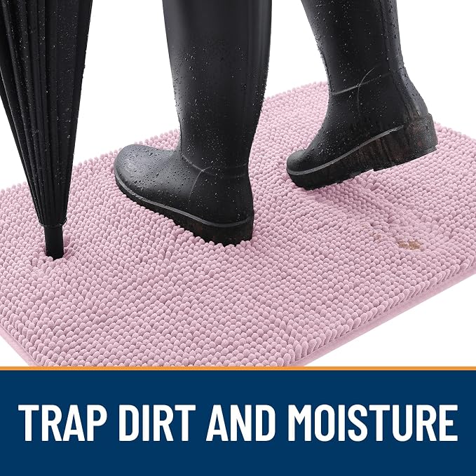 OLANLY Dog Door Mat for Muddy Paws 44x24, Super Absorbent Chenille Mud Mat | - Image 2