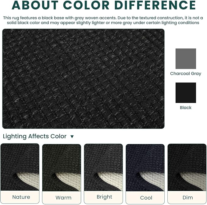 KOZYFLY Black 2.5'x14' Runners Rugs - Image 3