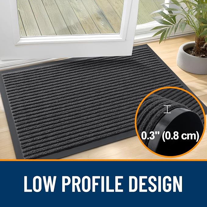 OLANLY Front Door Mat 47x17, Waterproof Heavy-Duty Indoor Outdoor Doormat | - Image 4