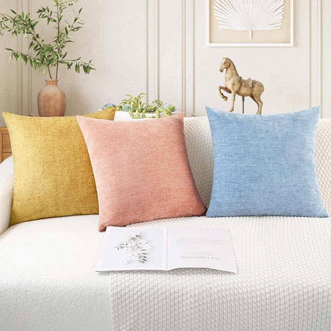 CaliTime Decorative Couch Throw Pillow Covers 18 X 18 Inches Dusty Pink | Pack - Image 5
