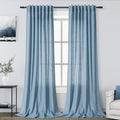 Blue Extra Long Curtain 102 inches Long 2 Panels Set by Nanspring