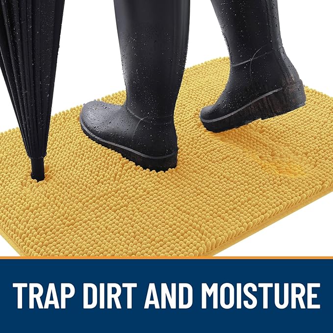 OLANLY Dog Door Mat for Muddy Paws 59x35, Super Absorbent Chenille Mud Mat | - Image 2