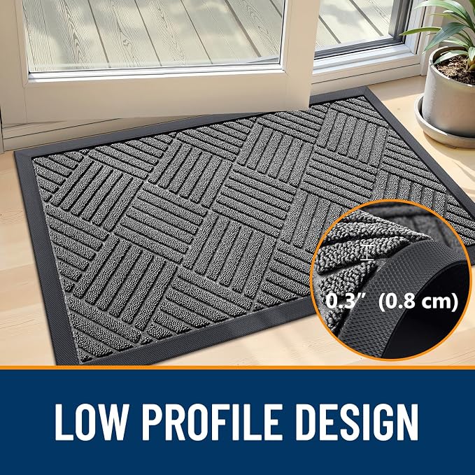 OLANLY Front Door Mat Outside Entrance 35x23, Waterproof Heavy-Duty Doormat | - Image 5