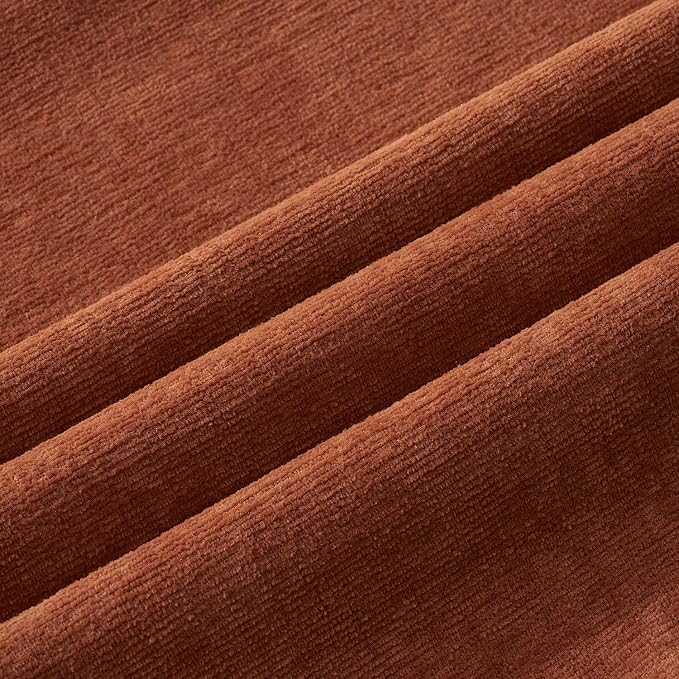 MIULEE Fall Rust Chenille Couch Throw Pillow Covers, 16x16 | Set of 2, Soft - Image 2