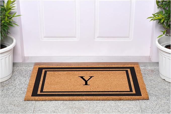 Calloway Mills 152961830Y Black Border 18" x 30" Monogram Doormat - Image 4