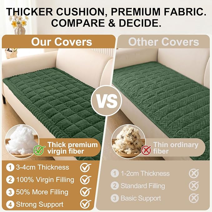 Smiry Couch Cover for Dogs, Non Slip Fuzzy Pet Sofa Arm Covers Washable | Sofa - Image 4