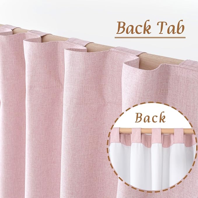 Pink 100% Blackout Window Curtains - Image 6