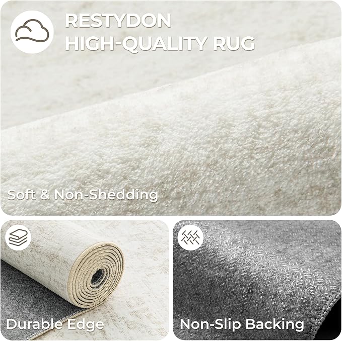 2'6 x 10' Runner Rug Non Slip, Washable Kitchen Rugs, Living Room, Long Rug - Image 7