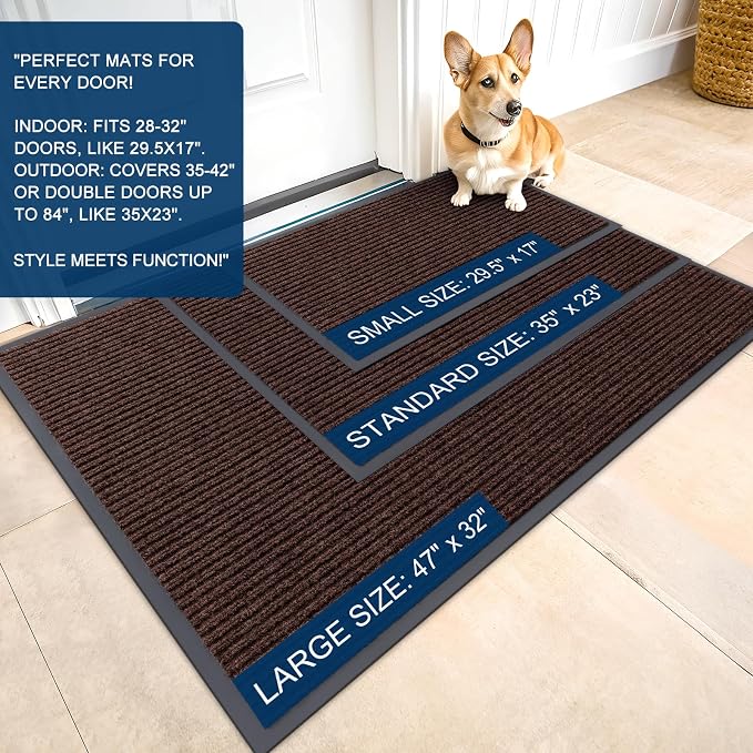 OLANLY Front Door Mat 71x34, Waterproof Heavy-Duty Indoor Outdoor Doormat | - Image 2