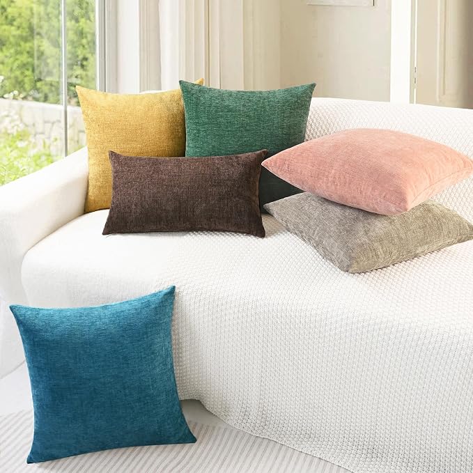 CaliTime Decorative Couch Throw Pillow Covers 24 X 24 Inches Light Taupe | Pack - Image 4