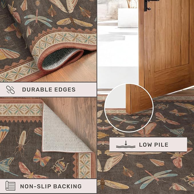 2x10 Hallway Runner Rug, Stain Resistant Non Slip Kitchen Floor Carpet - Image 4