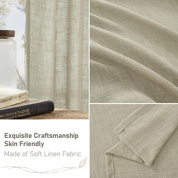 90 Inch Long Sheer Linen Curtains - Image 7