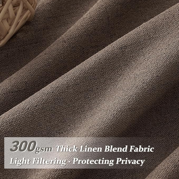 Extra Long 108 Inch Dark Brown Floor to Ceiling Curtains - Image 2