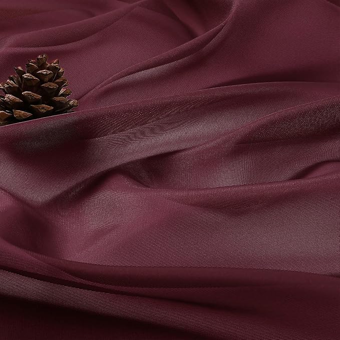 Wine Bedroom Curtains 2 Panel Sets 90 Inch Length, 59 Inch Extra Wide Light - Image 5