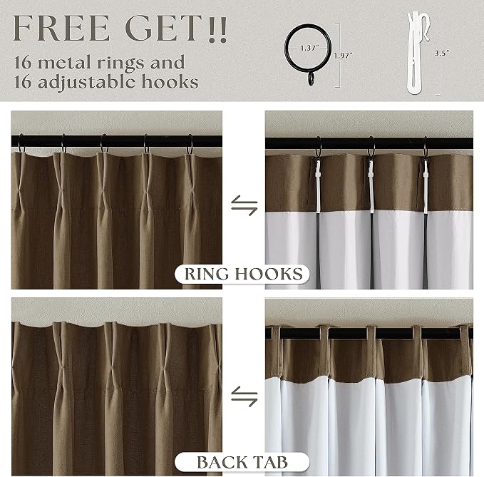 Dutch Cocoa Linen Blackout 92 Inch Curtains - Image 6