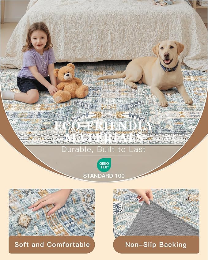 Madane Washable Runner Rugs 2x12 Long - Image 9