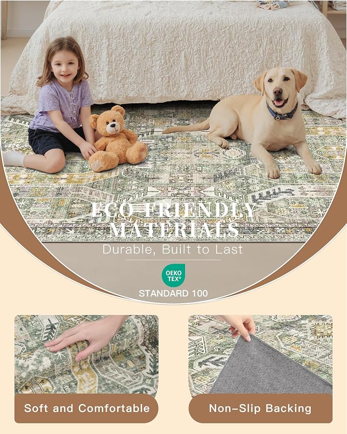 Madane Washable Runner Rugs 2x12 Long - Image 5