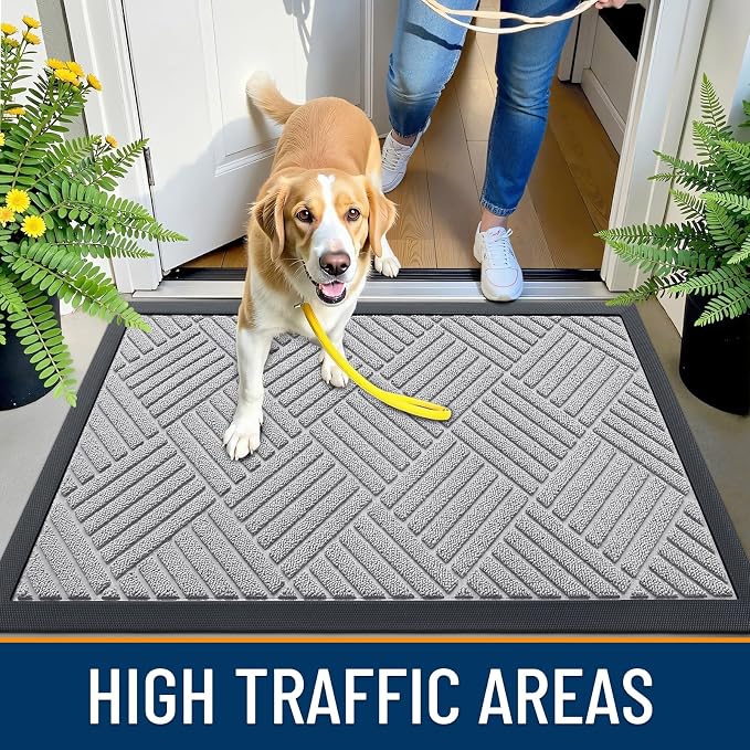 OLANLY Front Door Mat Outside Entrance 47x32, Waterproof Heavy-Duty Doormat | - Image 6