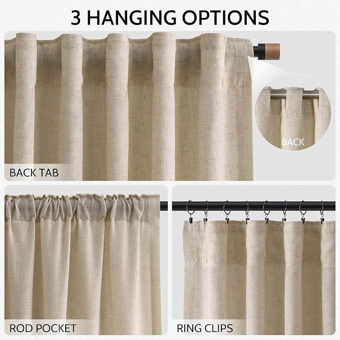 Taupe Burlywood Curtains 90 Inches Long - Image 2