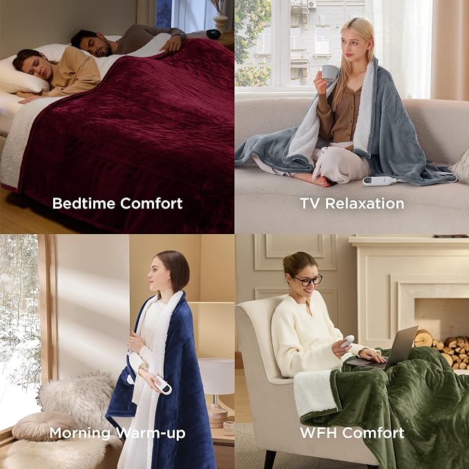 Bedsure Heated Blanket Throw, Soft Electric Blanket - Image 8