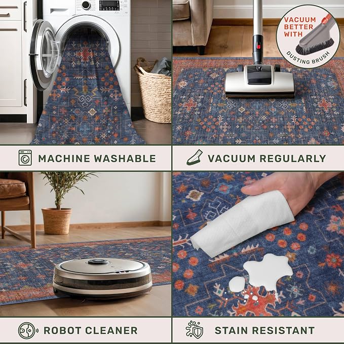 Washable 3x20 Extra Long Hallway Runner Rug, Non-Slip Stain & Fade Resistant - Image 3