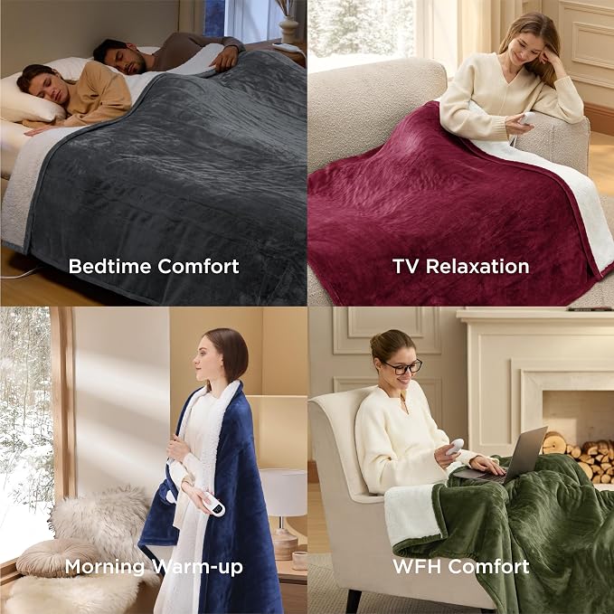 Bedsure Heated Blanket Full Size, Soft Electric Blanket - Image 7