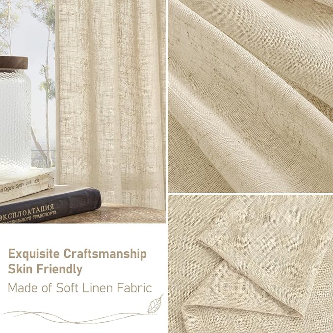 Linen Blend Curtains 84 inches Long - Image 6
