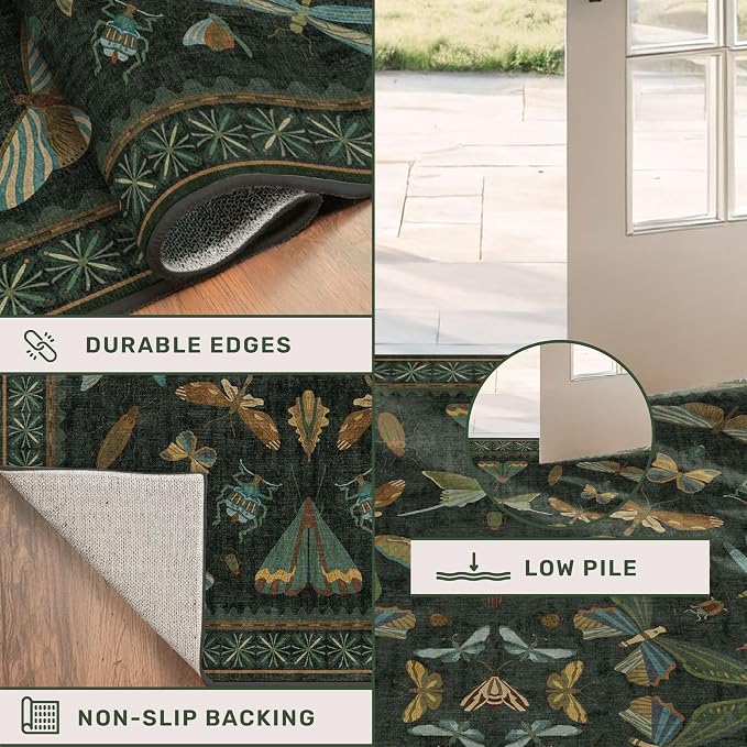 Dark Green 3x10 Extra Long Runner Rugs - Image 5