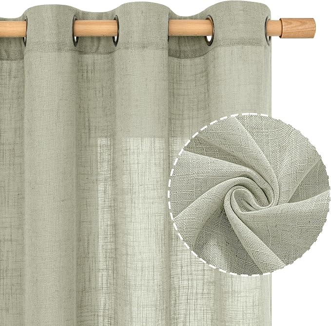Short Linen Curtains 54 Inch Length - Image 2