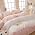 Pink Floral King Size Duvet Cover with Ruffle 100% Cotton Comforter Cover 3 Pcs, Teen Girls Chic Aesthetic Duvet Cover with Zipper Closure, Princess Bedding Sets 104"x90"