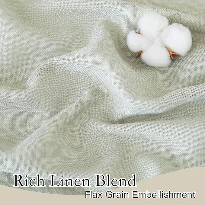 RYB HOME Short Linen Sheer Curtains - Image 2