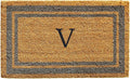 Calloway Mills 153021830V Periwinkle Border 18" x 30" Monogram Doormat by Callowaymills